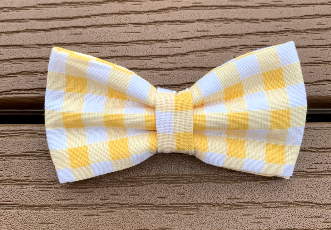 “Yellow Plaid” Bow tie