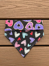 Load image into Gallery viewer, Reversible Pet Bandana “Heart Donuts”
