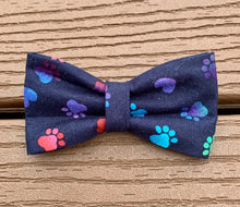Load image into Gallery viewer, “Rainbow Paws” Bow tie
